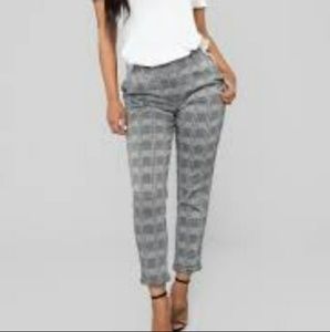 Here on business plaid pant fashion nova